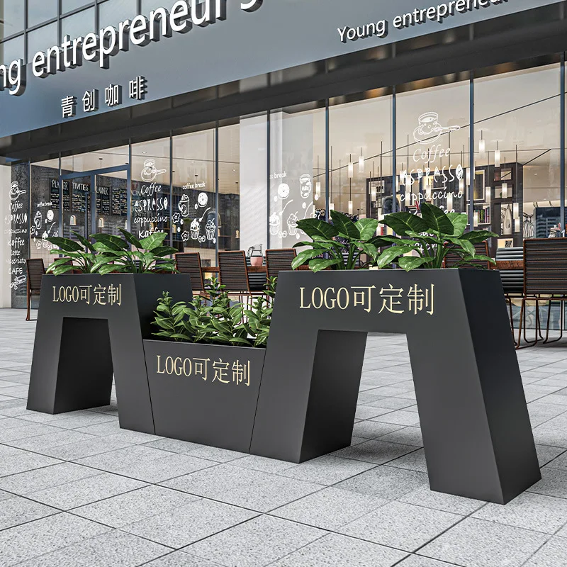 iron flower boxes, commercial street plaza outdoor flower stands, hot-selling flower bed combinations, gree