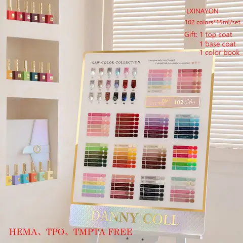 Gel Nail Polish Wholeset Gorgeous Color Full Coverage HEMA TPO FREE Soak Off UV LED Semi Permanent Gel Varnish For Nail Salon