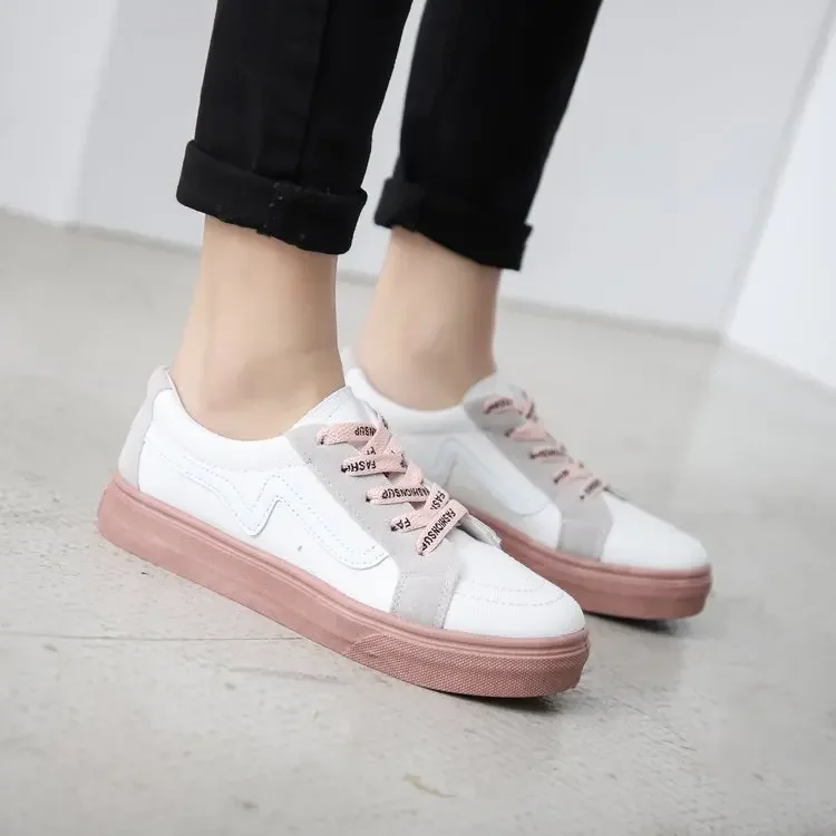 Women Casual Shoes Mixed Colors Lace Up Female Fashion Sneakers Tenis Feminino Zapatillas Deportivas Mujer Chaussure Femme 35-40