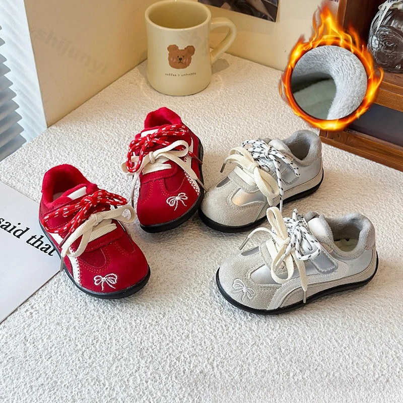Children Casual Sports Shoes 2025 Autumn Sweet Girls Sneakers Anti Slip Fashion Running Shoes Kids Outdoor Walking Shoes 23-36