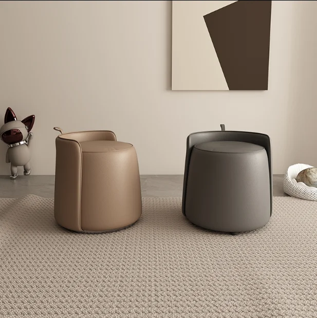 Luxo Household Dressing Stool, Shoe Stool, Sala de estar e quarto, Coffee Table Stool