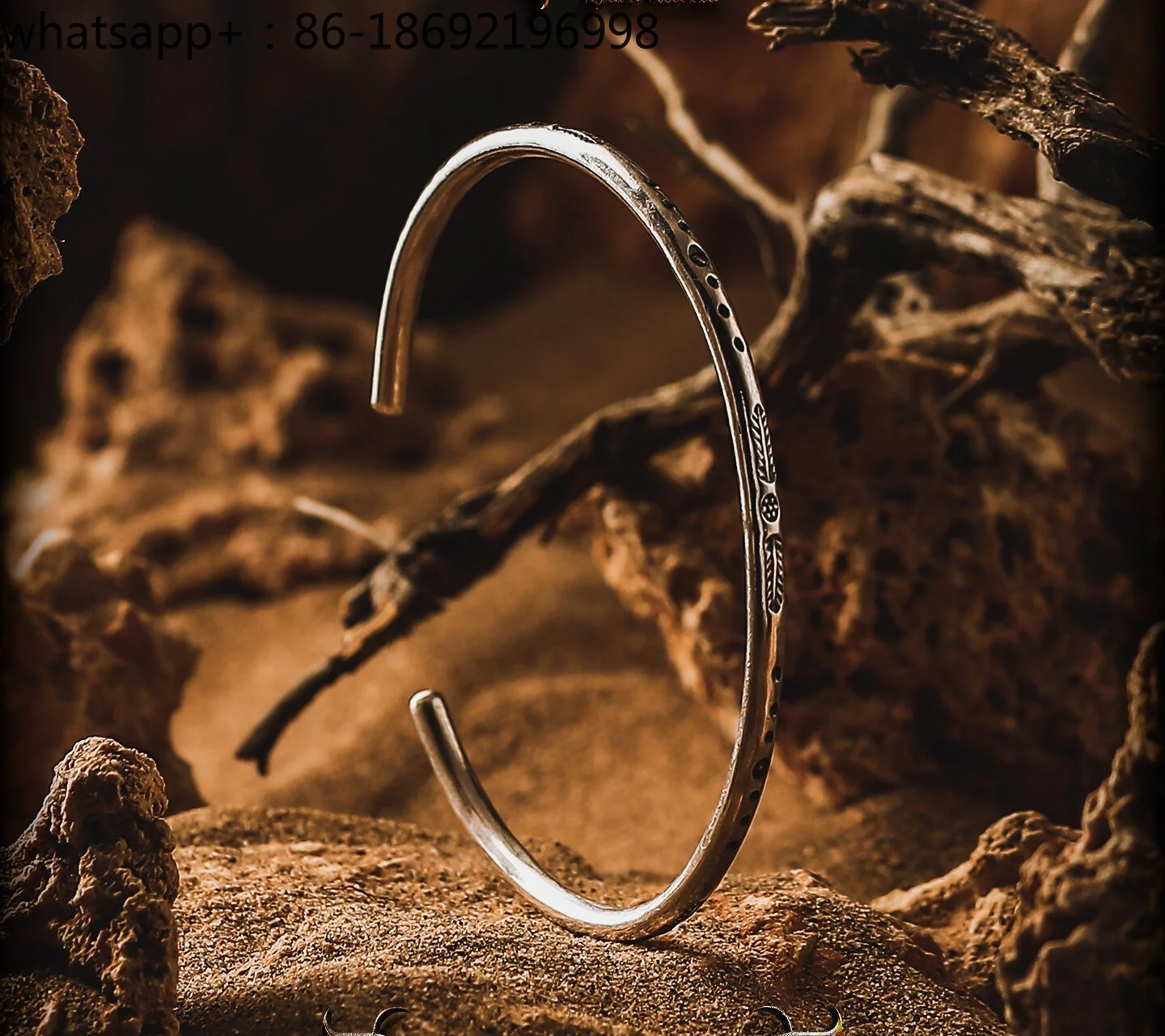 [Hope] Retro Original 925 Silver Bracelet Men's High-end Niche Bracelet