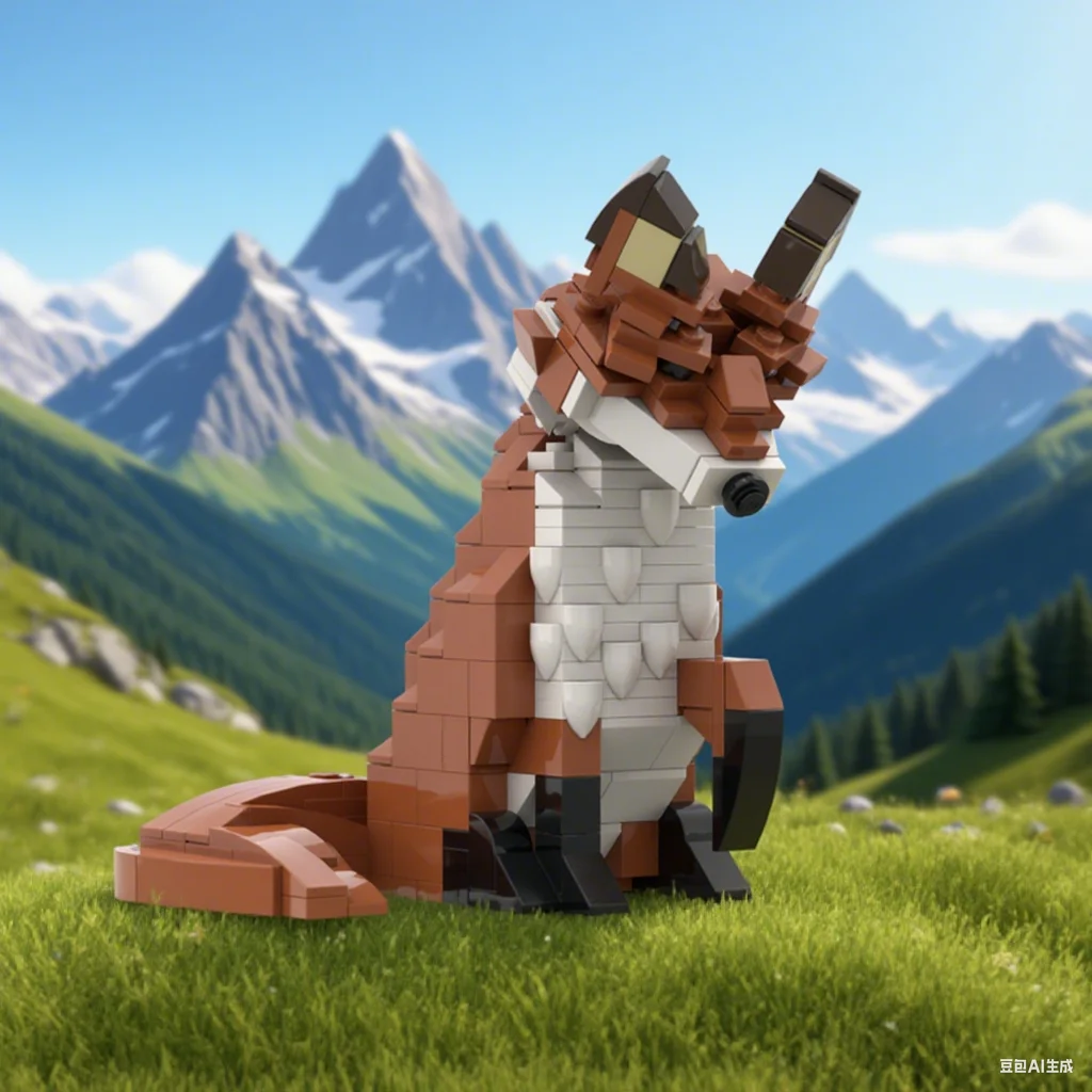 

260 шт. красная лиса, дикая природа, животное, лесное существо, индивидуальный MOC, сделай сам, образовательная модель, строительные блоки, игрушки на день рождения, подарок