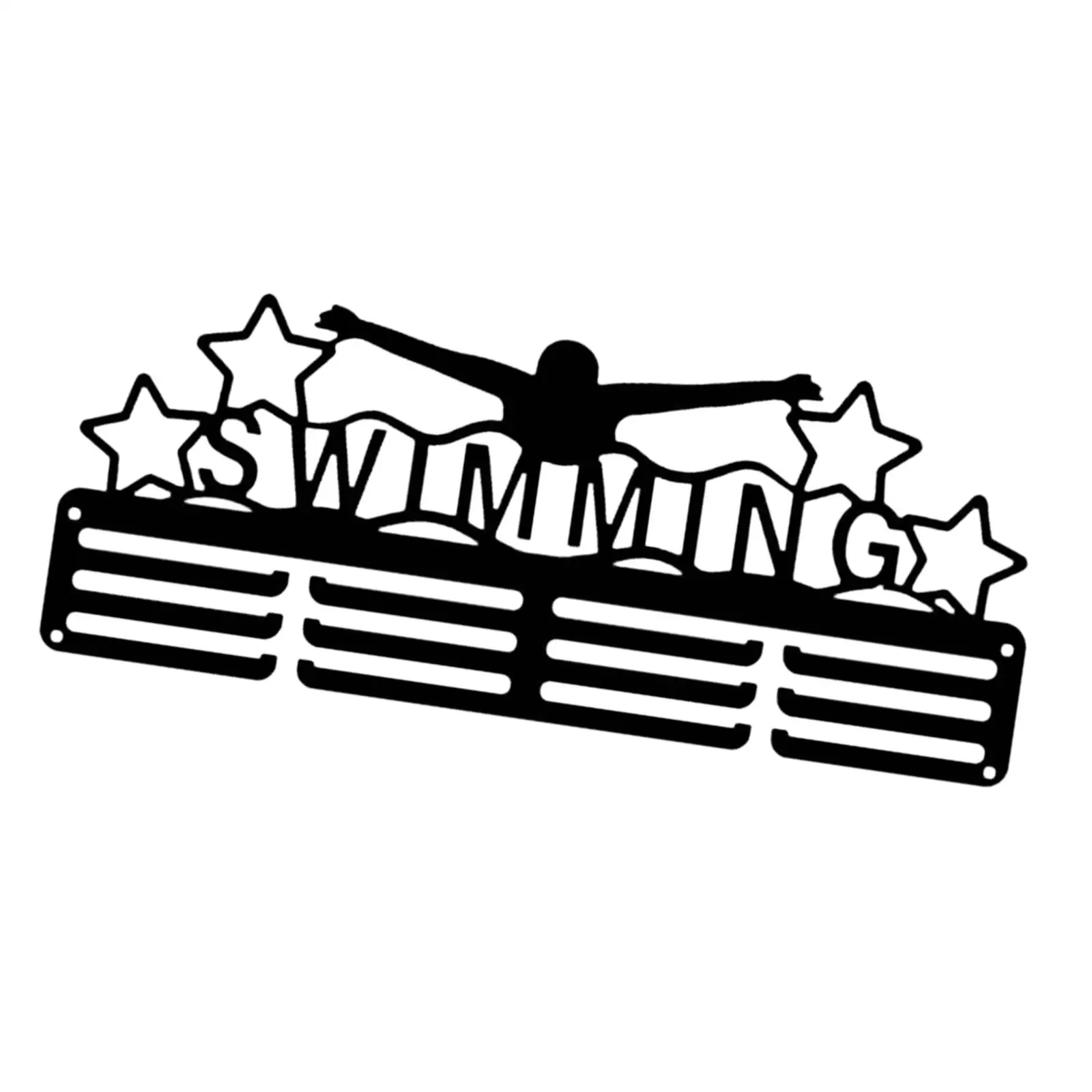 Wall Mounted Iron Medal Hanger Rack for Awards Display Holder Black for Sports Runner Gymnastics Plaques Gift Decor