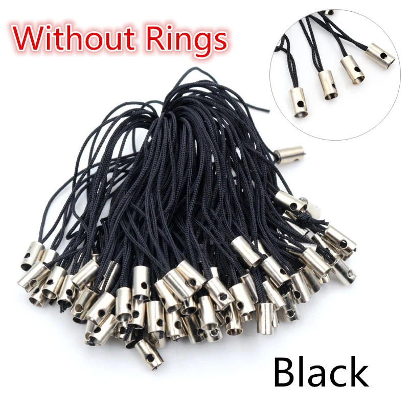 100 stücke Lanyard Lariat Strap Cords Hummer Verschluss Seil Schlüsselanhänger Haken Mobile Set Charms Schlüsselbund Tasche Zubehör Schlüssel Ring