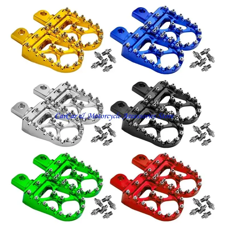 

G5AD Universal Motorcycle Footpegs Vintage Inspired Design Design Construction Anti -Skid Patter