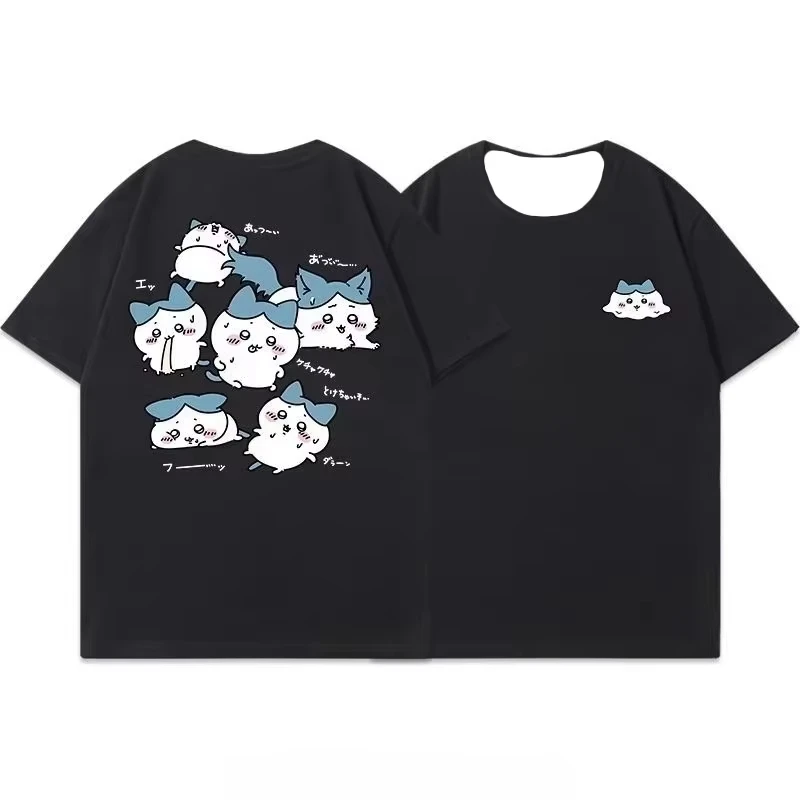 2026 Kawaii Chiikawa Hand Drawn Graphic Tee Unisex Loose Fit Short Sleeve Breathable Casual Summer Streetwear Tops