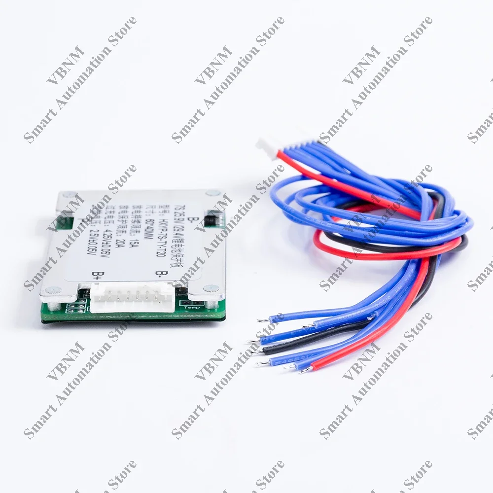 15A BMS 7S 24V สำหรับแบตเตอรี่ Li-ion 3.7V ที่มีความสมดุลพอร์ตเดียวกันป้องกันการปล่อยประจุมากเกินไปสำหรับสกูตเตอร์ขนาด60*40*7.5มม.