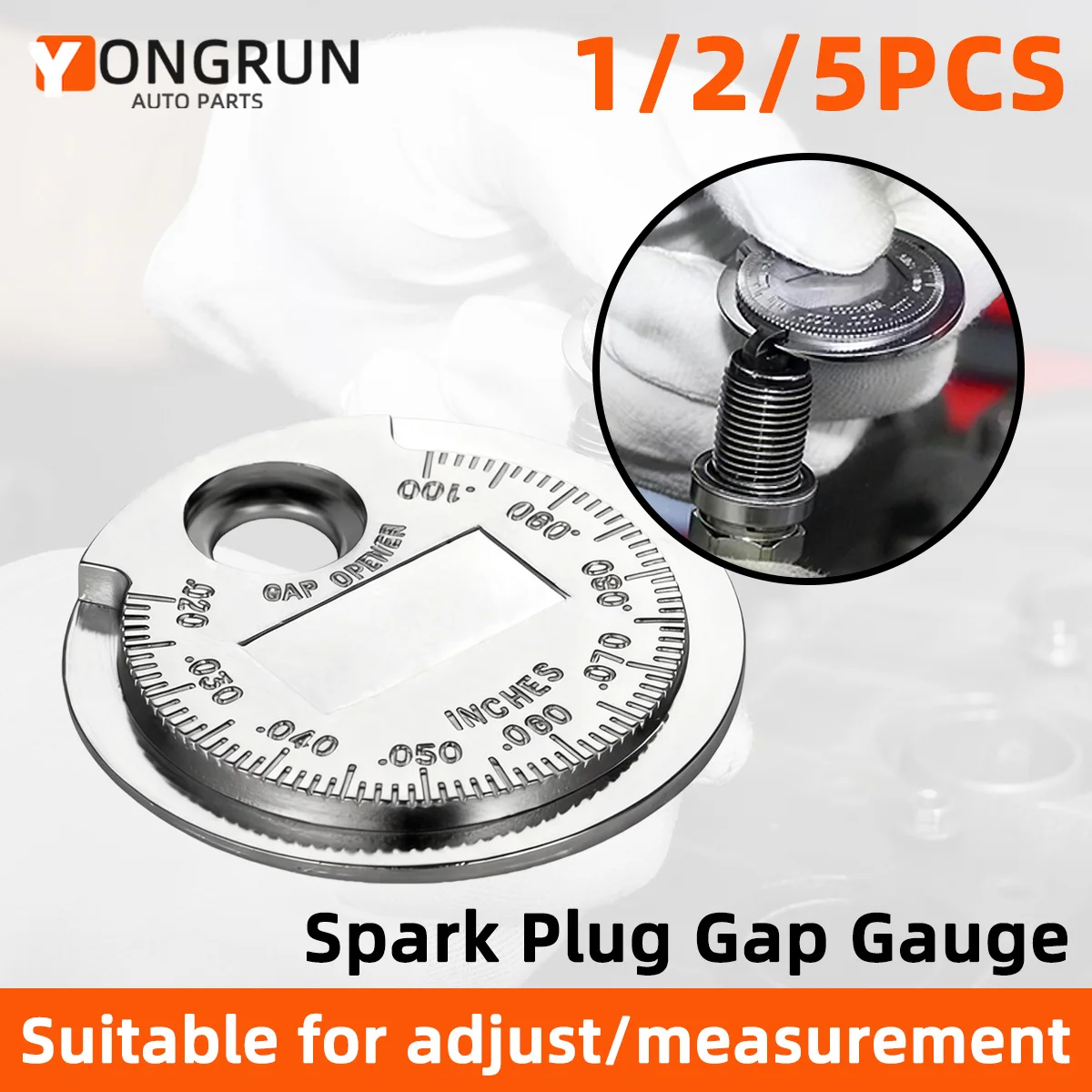 YONGRUN 1/2/5PCS 0.6-2.4mm Spark Plug Clearance Measuring To