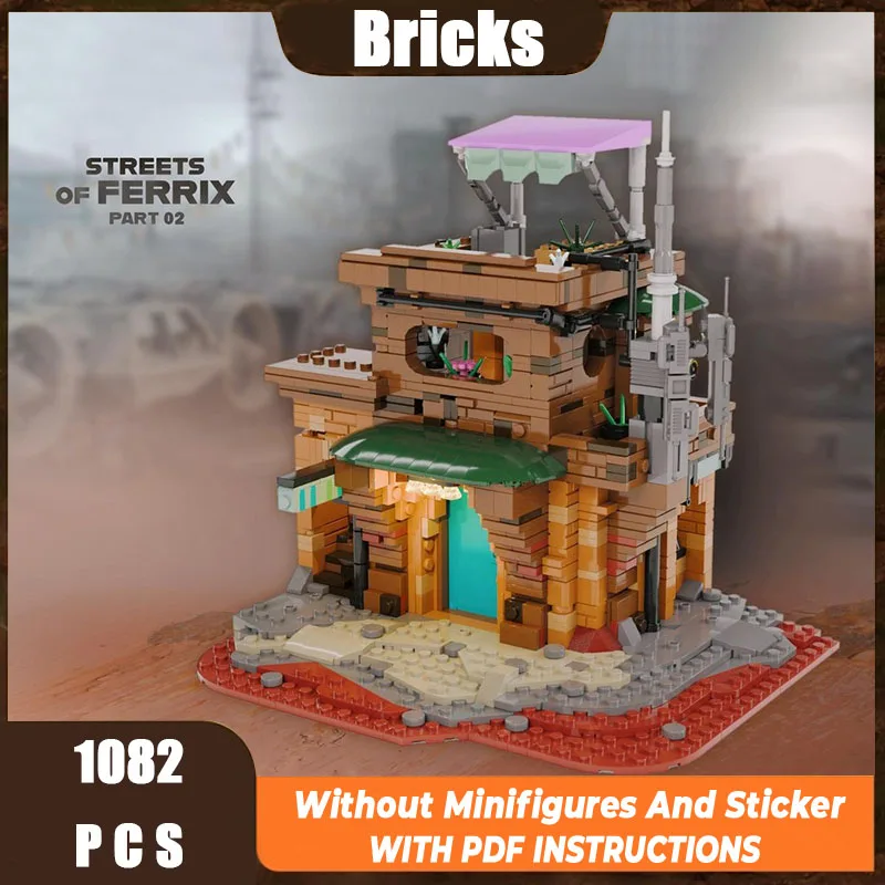 Moc 행성 스트리트 뷰 아키텍처 모델 플랜트 샵 및 스튜디오 기술 모듈 형 빌딩 블록 선물 완구 DIY 세트 조립