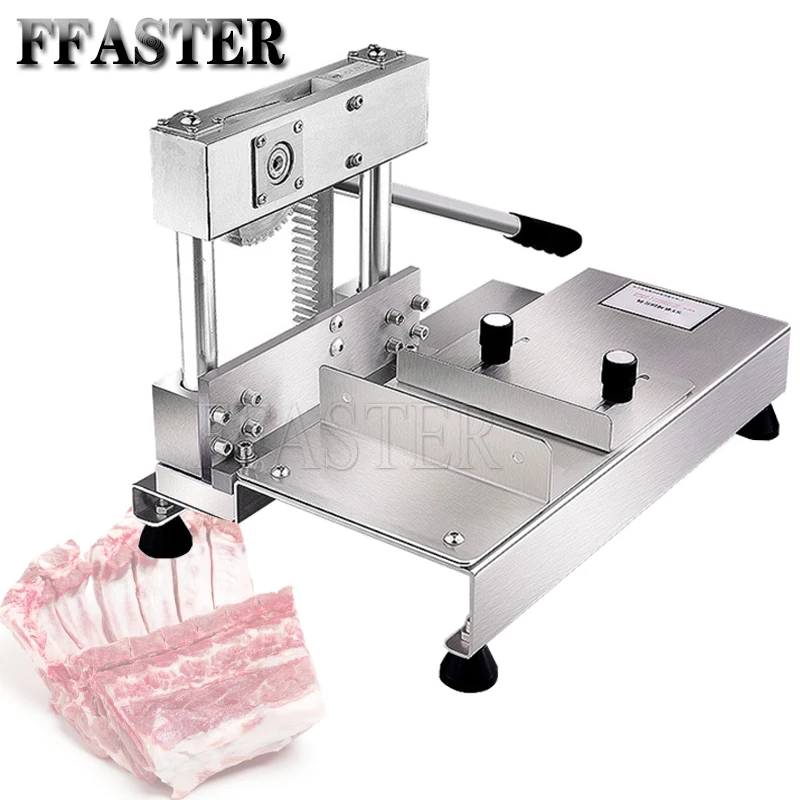 

Manual Slicer Meat Cutter Stainless Steel Ribs Bone Cutting Machine Chicken Duck Fish Lamb Chops Chopper