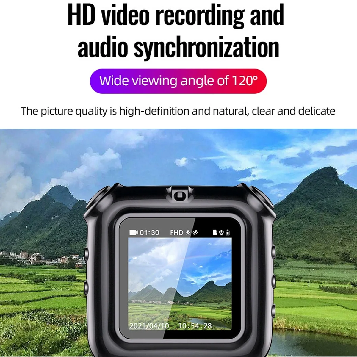V9 1080P Mini Camera: Live View While Recording, Audio Video Recorder, 120° Wide Angle, File Encryption, Portable Security Cam