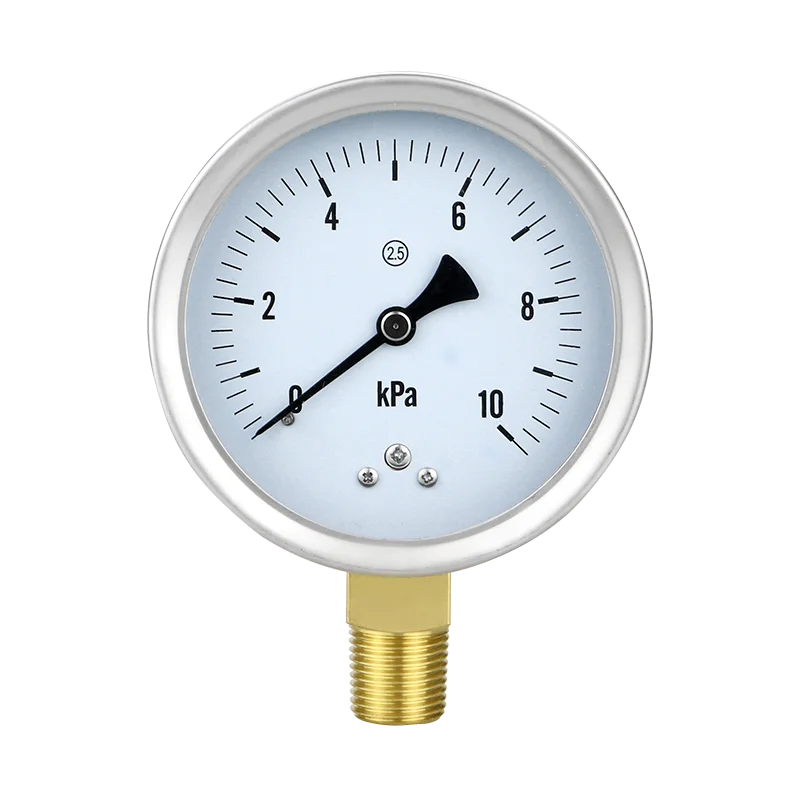 YE100 Industrial Universal Pressure Gauge 0-100 Psi 2.5% Precision Liquid Water Oil Gas Pressure Gauge