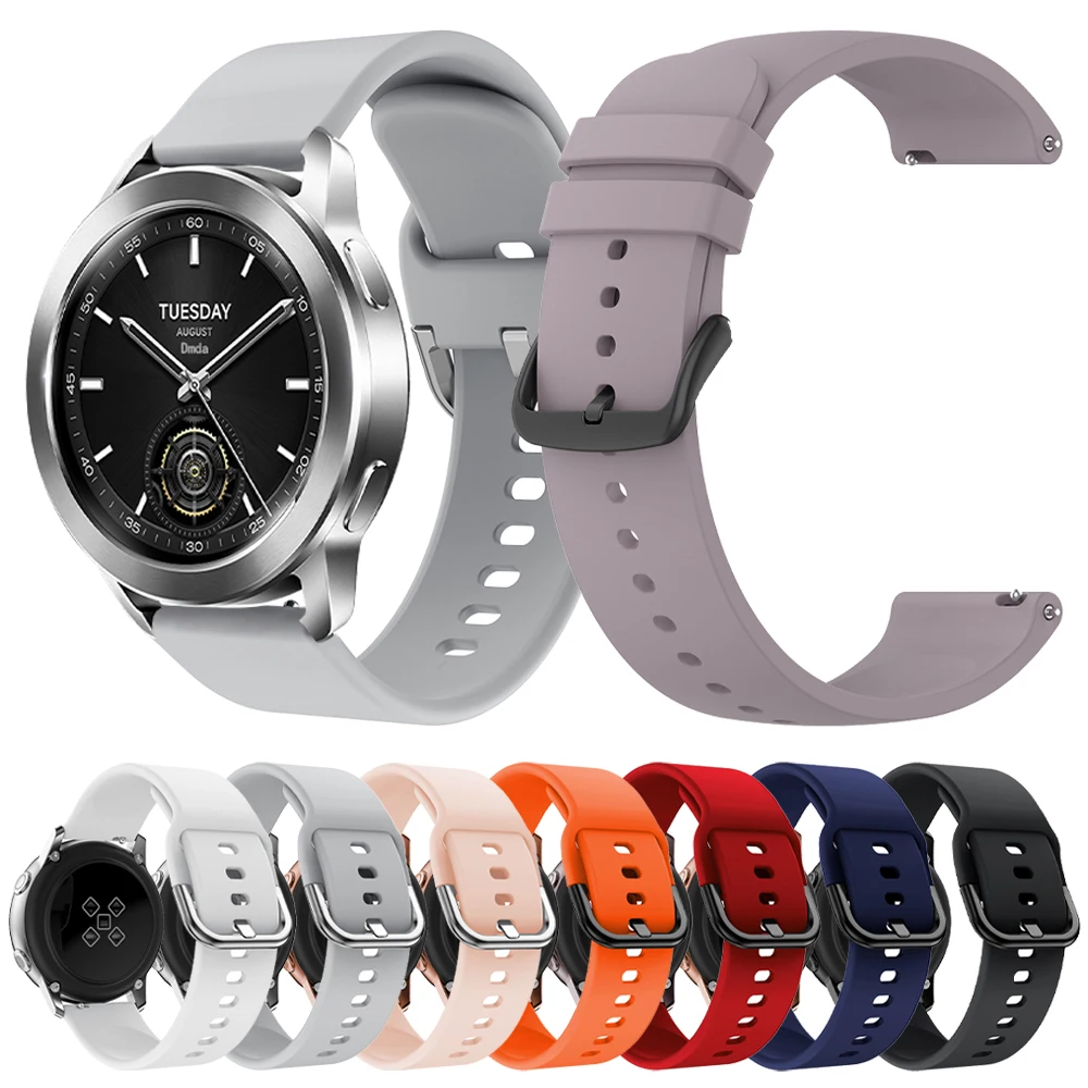 20mm 22mm Silicone Strap For Xiaomi Watch Watch S3 Sports Wristband Mi Watch 2 Pro/Color 2/S1 Active/S2 42 46mm Band Accessorie
