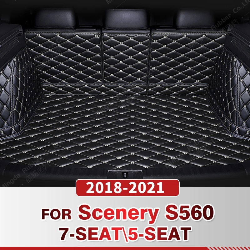 

Full Coverage Trunk Mat For Dongfeng Scenery S560(560) 7\5-Seat 2018-2021 19 Car Boot Cover Pad Interior Protector Accessories