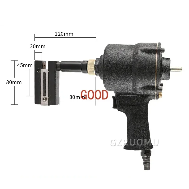 Punzonatrice pneumatica industriale Pistola in metallo Piastra di ferro Foro rotondo Punzonatura Pubblicità in acciaio inossidabile Parola Puncher ad aria 3.2-5.0MM