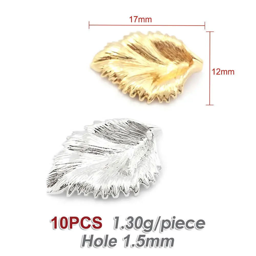 18K Gold Color Brass Tree Leaf Charms Leaves Beads Caps High Quality Diy Jewelry Accessories Making Rosediy Official Store
