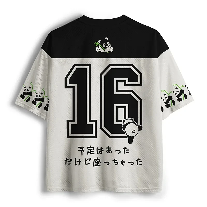 2026 Maybe Later Panda 3D Print Jersey Men Women Summer Sports Outdoors Y2K T-shirt Breathable Quick Drying Streetwear Clothing