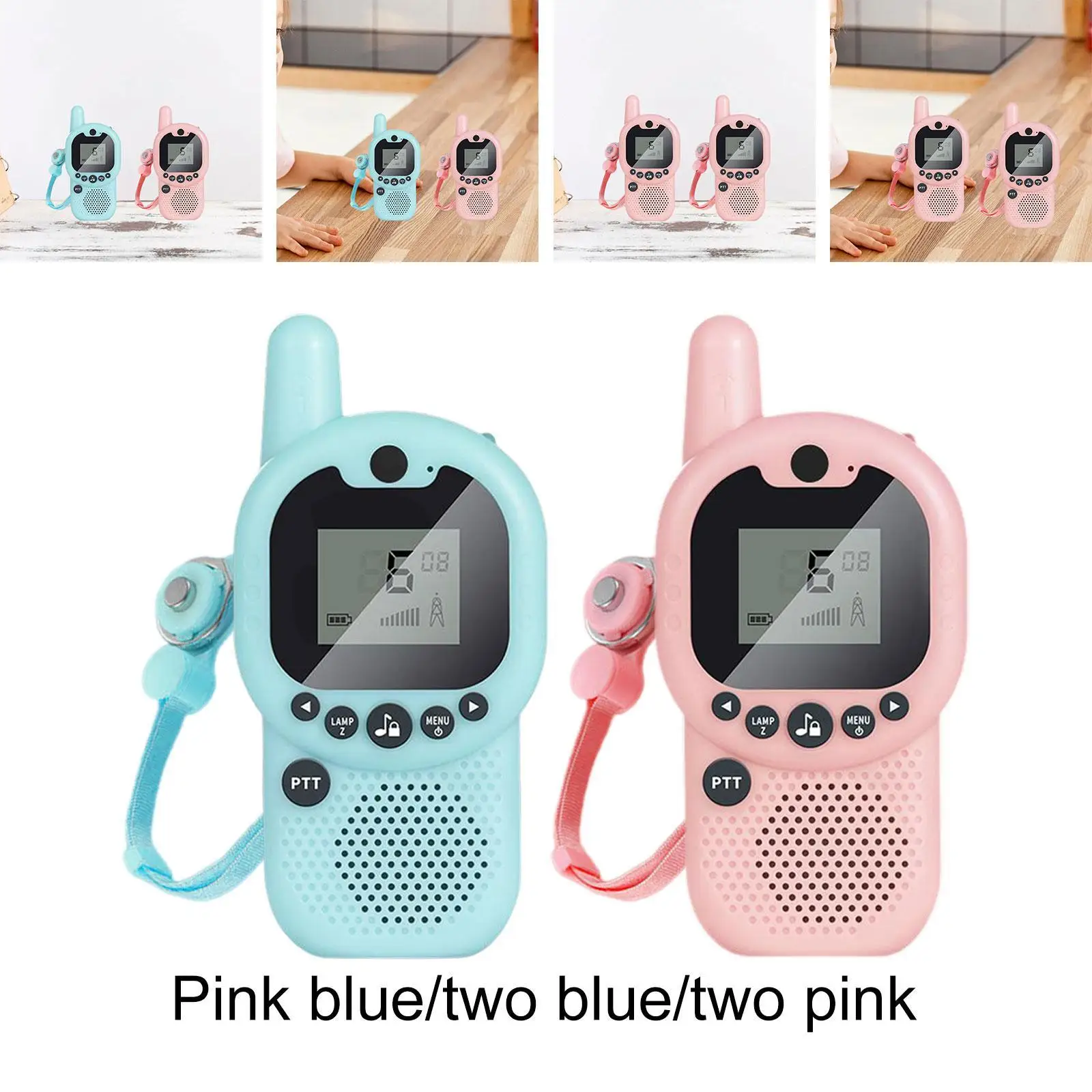 Radio de dos vías para niños, walkie-talkie para acampar, 2 piezas