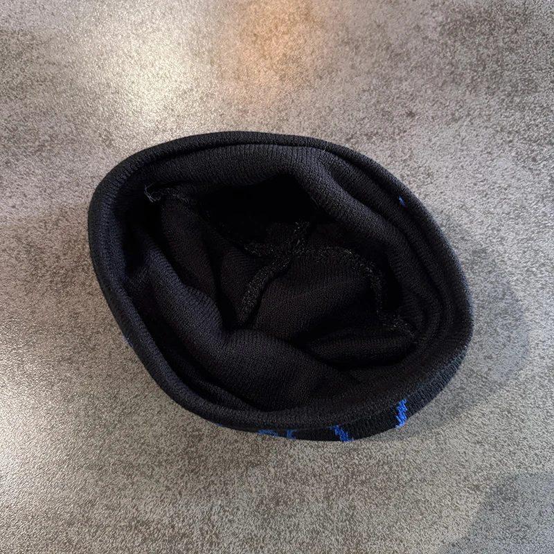 หมวกไหมพรมถักสีตัดกันสไตล์นิวสตรีท สำหรับฤดูใบไม้ร่วงและฤดูหนาว อุ่นสบาย สไตล์ Y2K ฮิปฮอป