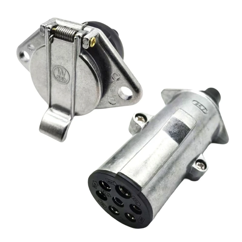 

400B 24V 7 Hole Aluminum Socket Quick Install Trailer Power Outlet for Mobile Home Truck & Commercial Vehicle Power Supply