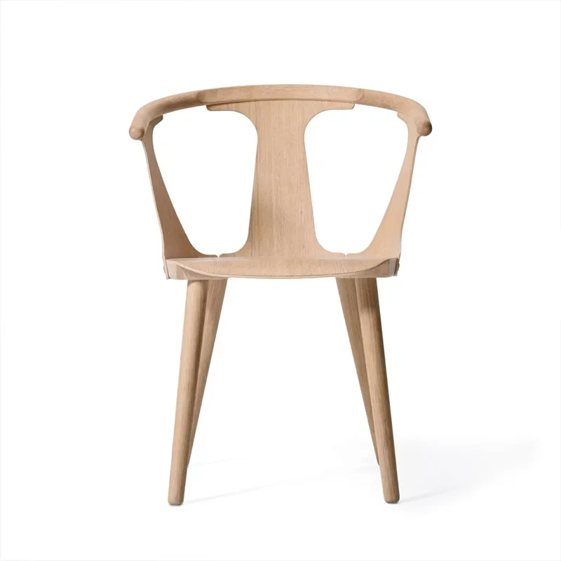 Nordic Solid Wood Dining Chairs Home Bedroom Apartment Designer Dressing Chair Simple Cafe Restaurant Hotel Backrest Armchair