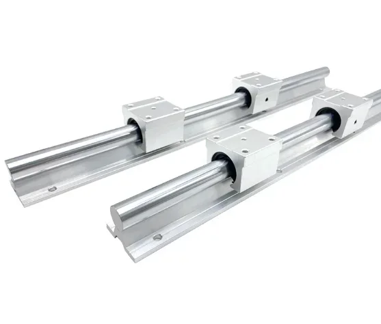 

2PCS Linear Guide Rails SBR12 SBR16 SBR20 250mm 300mm 1500mm & 4PCS UU Shaft Rod Bearing Blocks Smooth Motion for CNC Parts