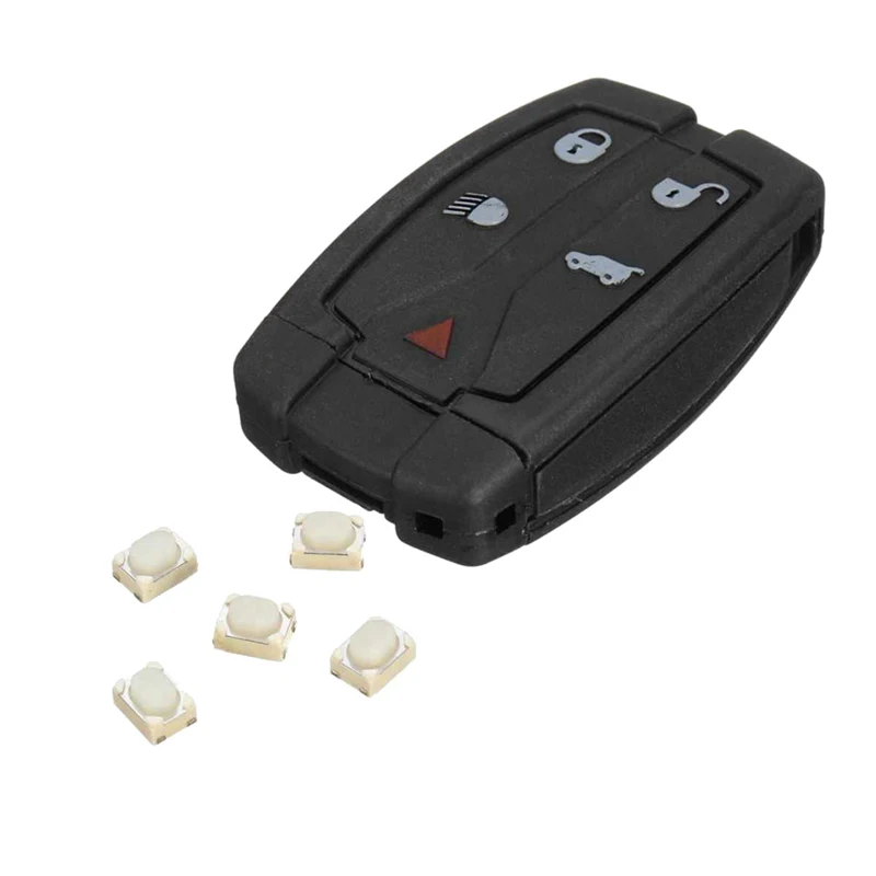 

Car 5 Button Remote Key Case With Recase / Battery Kit For Land Rover Freelander 2