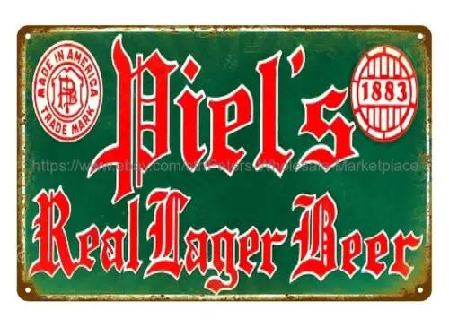 home decor items Piel’s Lager Beer Brewing metal tin sign