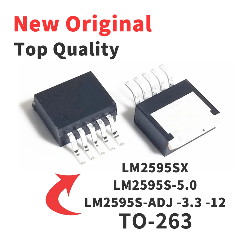 5 Pieces LM2595SX LM2595S-5.0 LM2595S-ADJ -3.3 -12 SMD TO-263 Voltage Regulator Chip IC Brand New Original