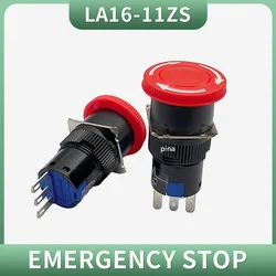 1PCS Red Mushroom DC 30V 3A / AC 250V 1A Emergency Stop Push Button Switch