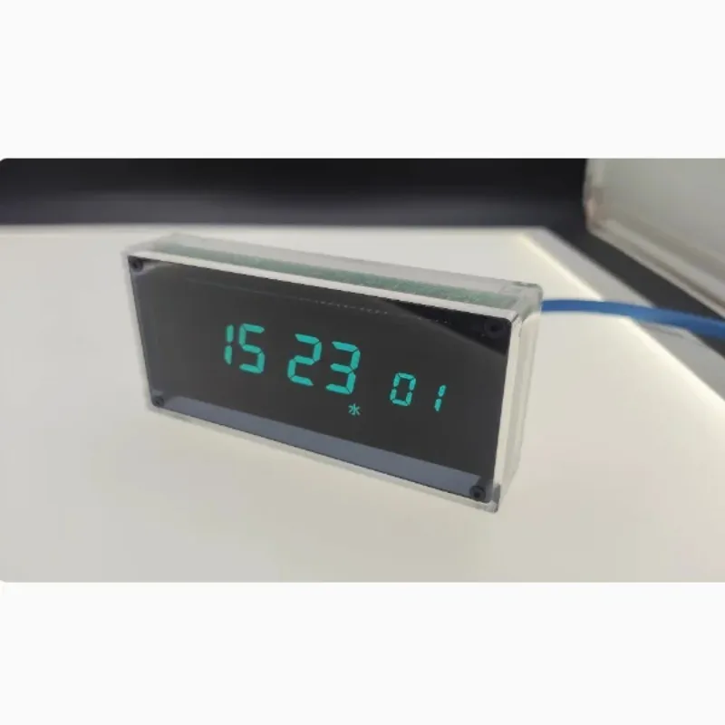 Desktop VFD Clock Vacuum Fluorescent Screen  VFD Clock WIFI Clock Supports Daylight Saving Time