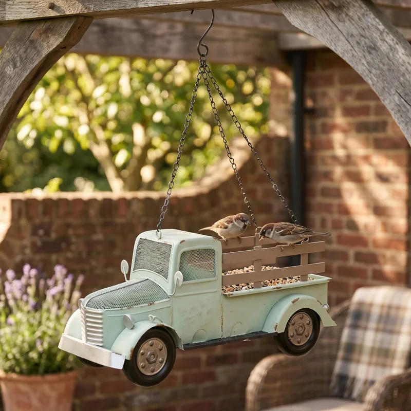 

Vintage Truck Bird Feeder Rustic Metal Garden Ornament Add A Touch Of Nostalgia To You For Bird Lovers Home Patio Porch Gift