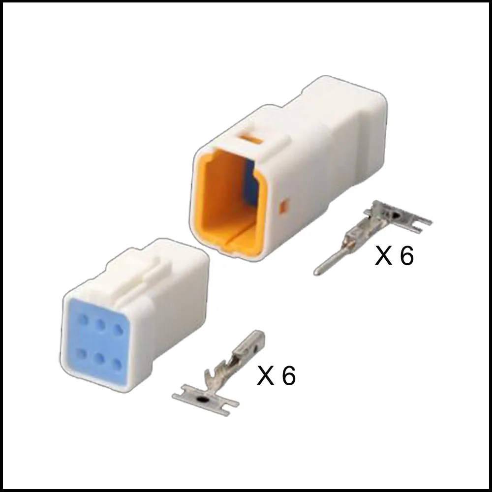 200SET JST DJ7064Y-0.6-11/21 auto Waterproof cable connector 6 pin automotive Plug famale male socket Includes terminal seal