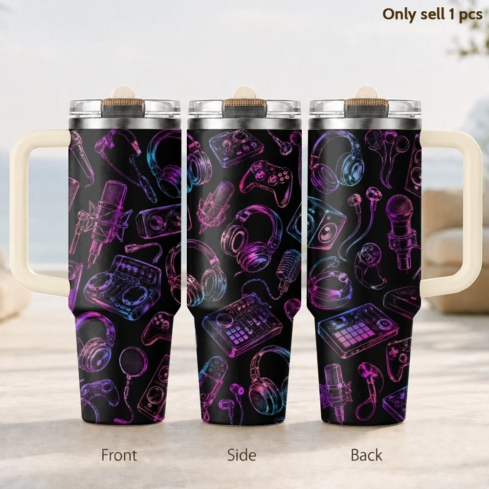 

Neon Retro Gaming & Audio Gear Vacuum Flasks 40oz 3rd Gen Vacuum Insulated Stainless Steel Tumbler Cup With Handle Straw Lid