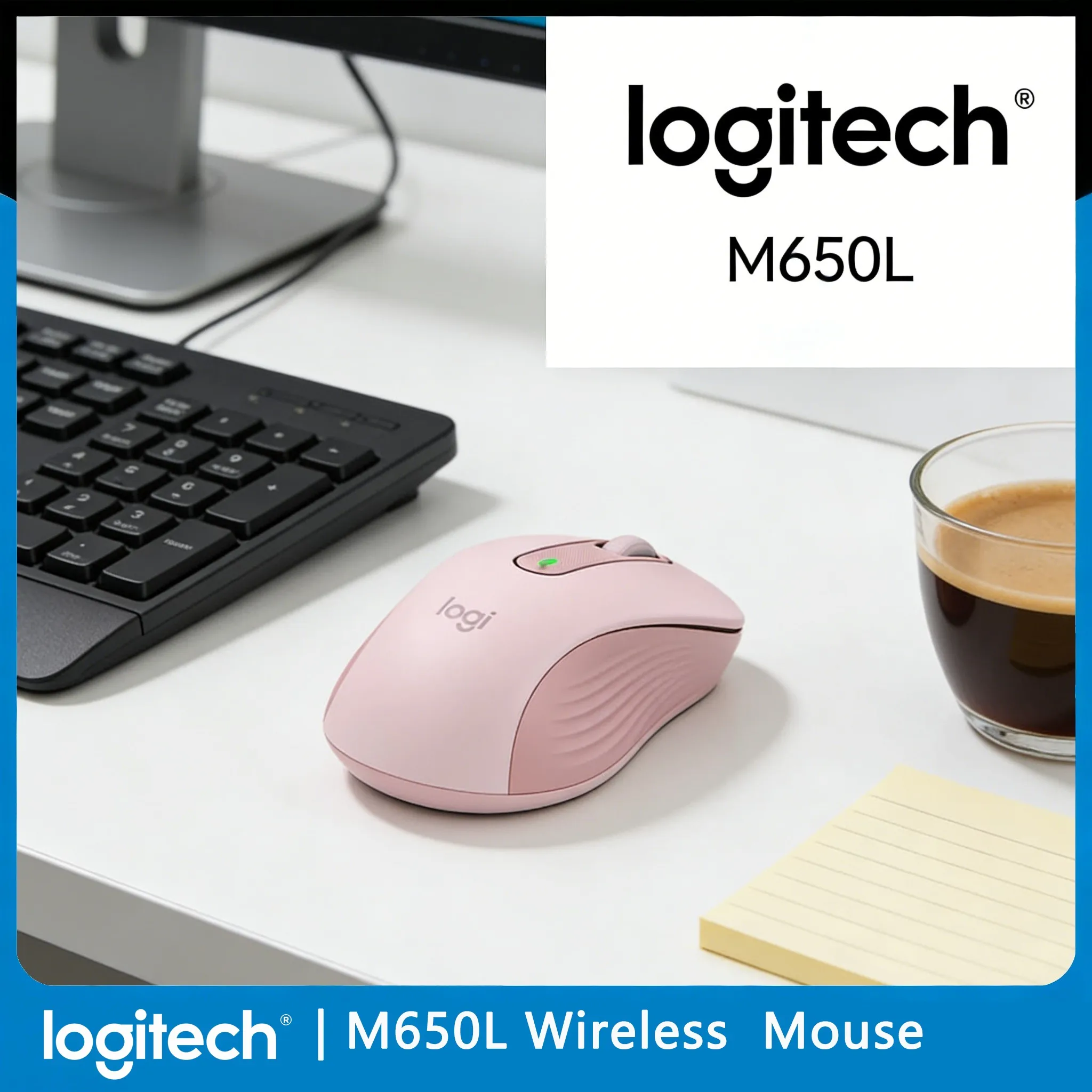 

Бесшумная офисная мышь Logitech M650/M650L для мобильной работы с 90% шумоподавлением