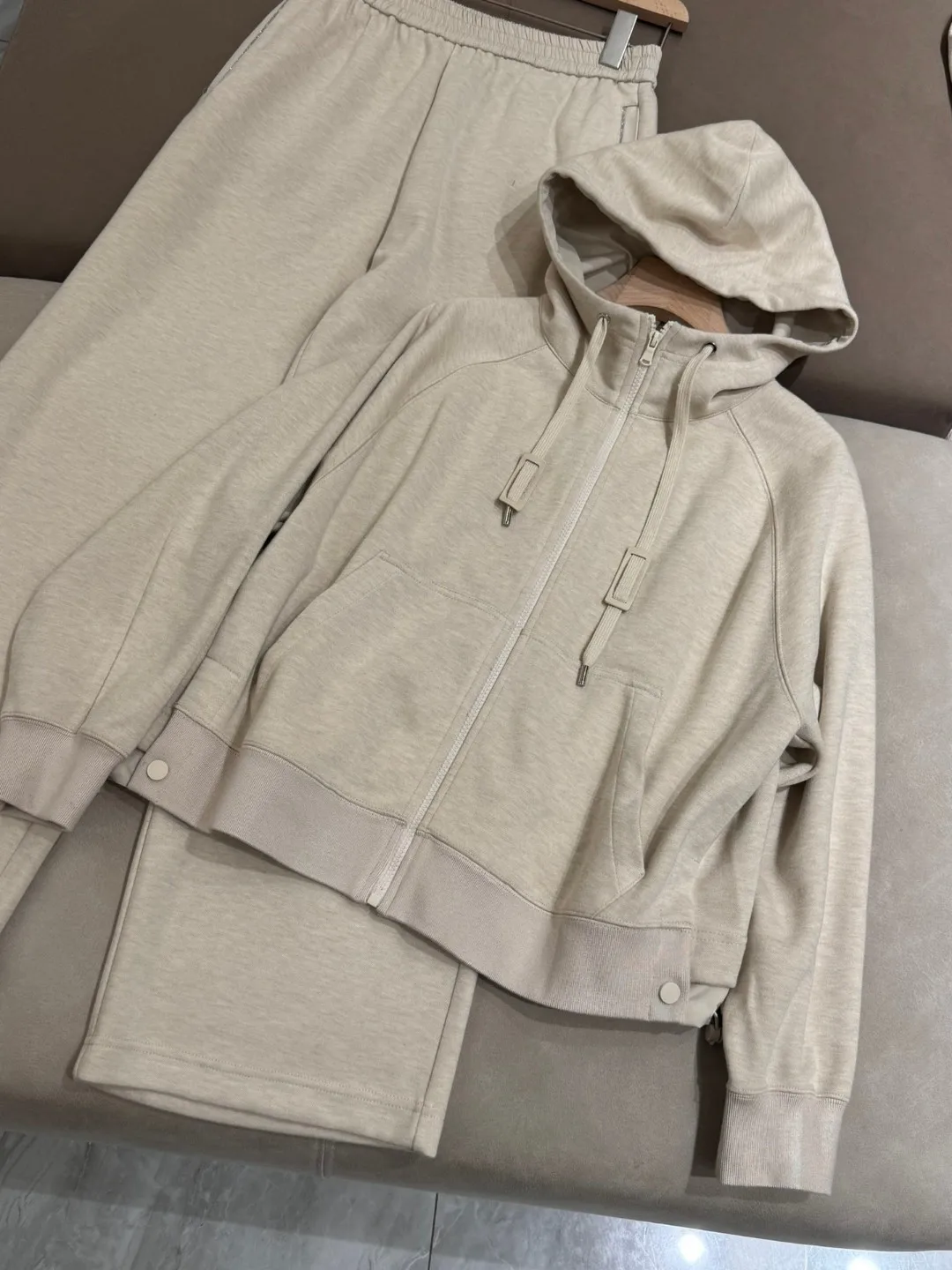 Autumn 2024 Women\'s Pants Suit Sweater Jacket Sweatshirt Jacket + High Waist Wide-leg Pants Sports Casual Trousers 2-Piece Set