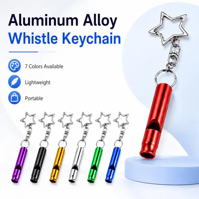 2pcs Outdoor Emergency Survival Whistle Camping Hiking Mountaineering Rescuing Signaling Small Lightweight Aluminum Loud Sound