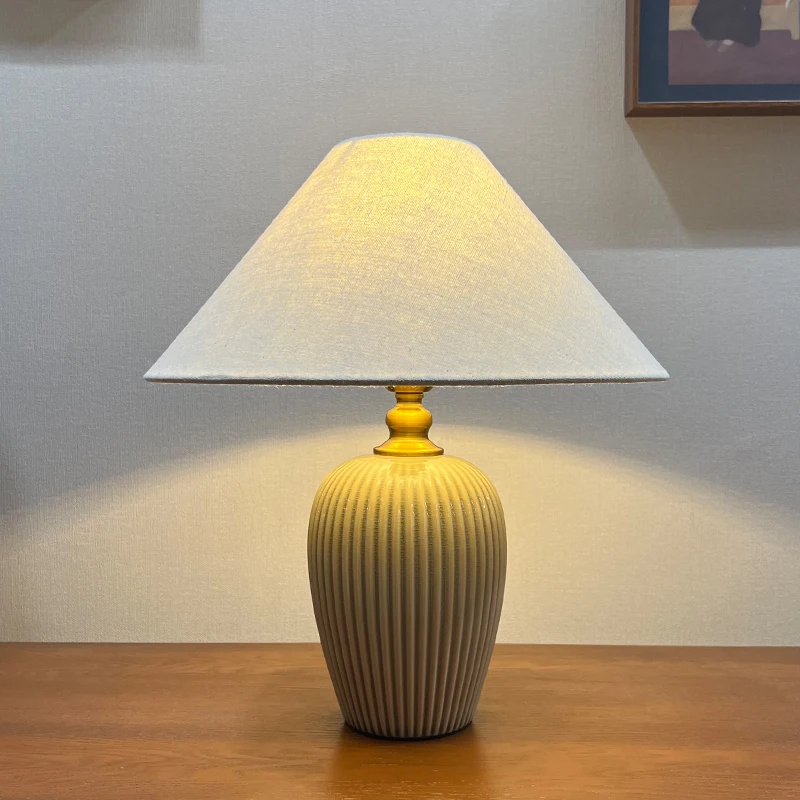 

Керамическая настольная лампа в японском стиле ваби-саби, украшение ветра, дизайнерский отель, проживание в семье, украшение для спальни, ночник, атмосфера