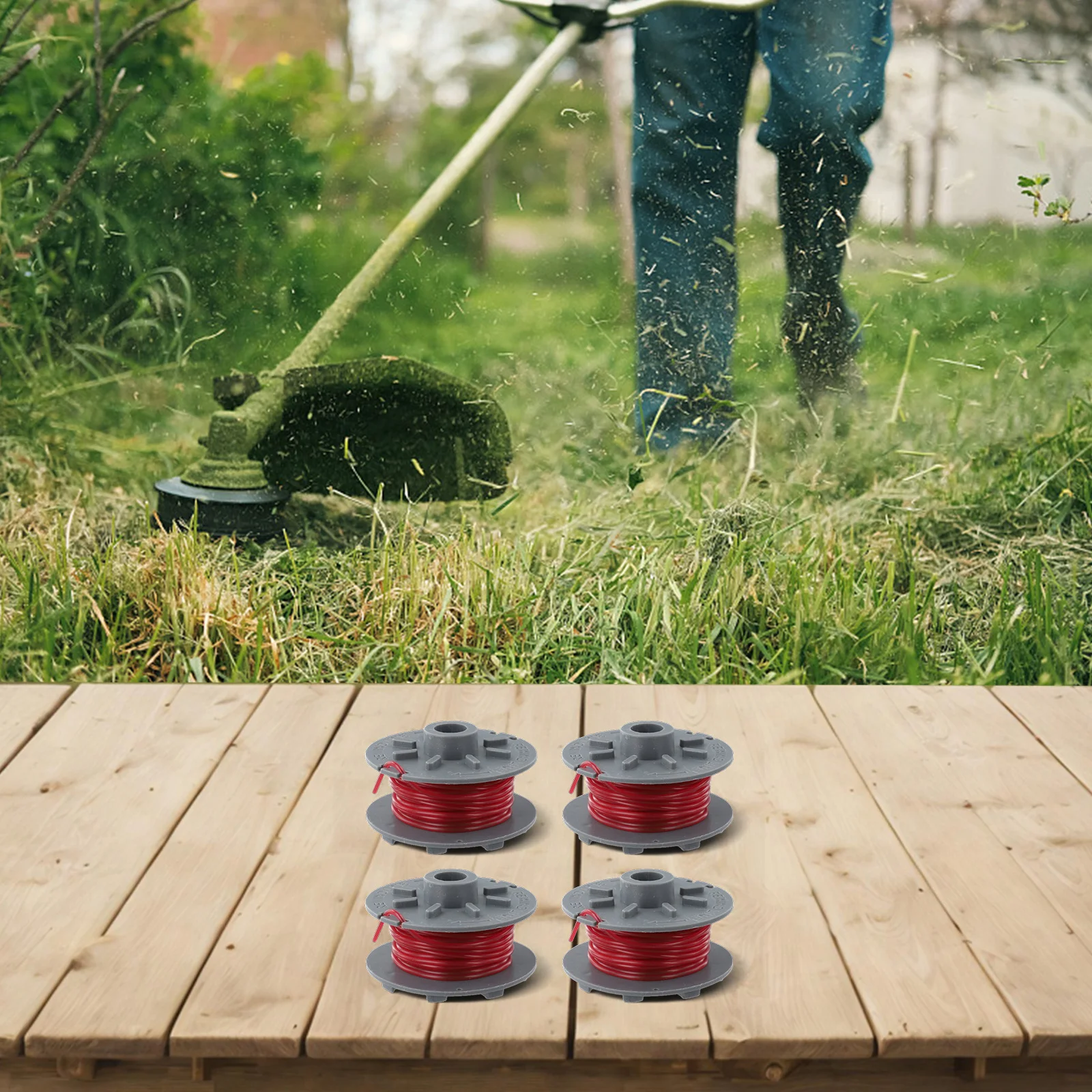 4 Count Spool and Grass Rope Cover Set Designed for 0536420 Lithium Electric Lawn Mowers Long Lasting Durability