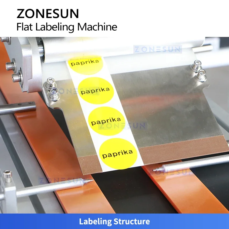 ZONESUN ZS-TB161PO آلة وضع العلامات المسطحة عالية السرعة مع طابعة نافثة للحبر لأغطية الجرار الورقية #6