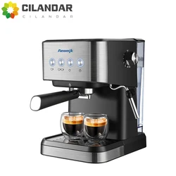 220V/110V household semi-automatic espresso pump pressure high-pressure extraction and milk frothing 2-in-1 coffee machine