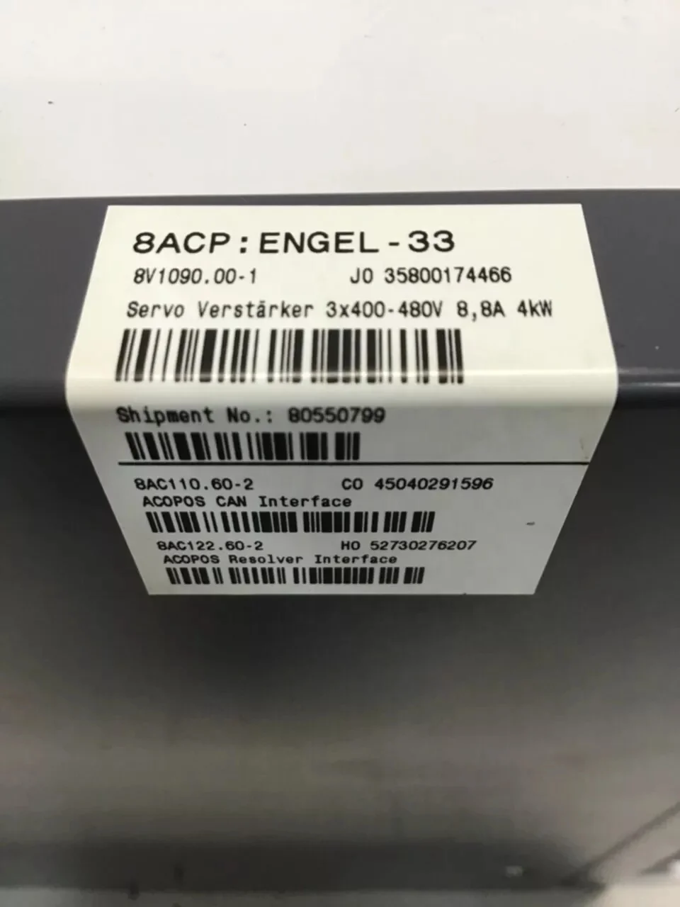 For*-New Sealed B&R Servo Drive ACOPOS 8V1090.00-1 Power Supply Module/.