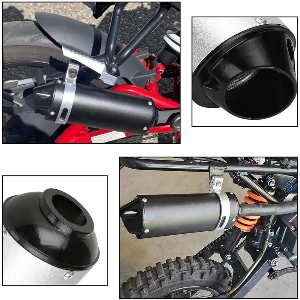 Motorcycle Exhaust Muffler 28mm / 32mm / 38mm Exhaust Pipe Tail Section Silencing System For Dirt Pitbike ATV