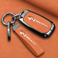 For Infiniti Q50 Q60 QX50 QX55 QX60 Q70L 2020 Zinc Alloy Leather Car Key Fob Case Cover Smart Remote Keychain Holder Accessories