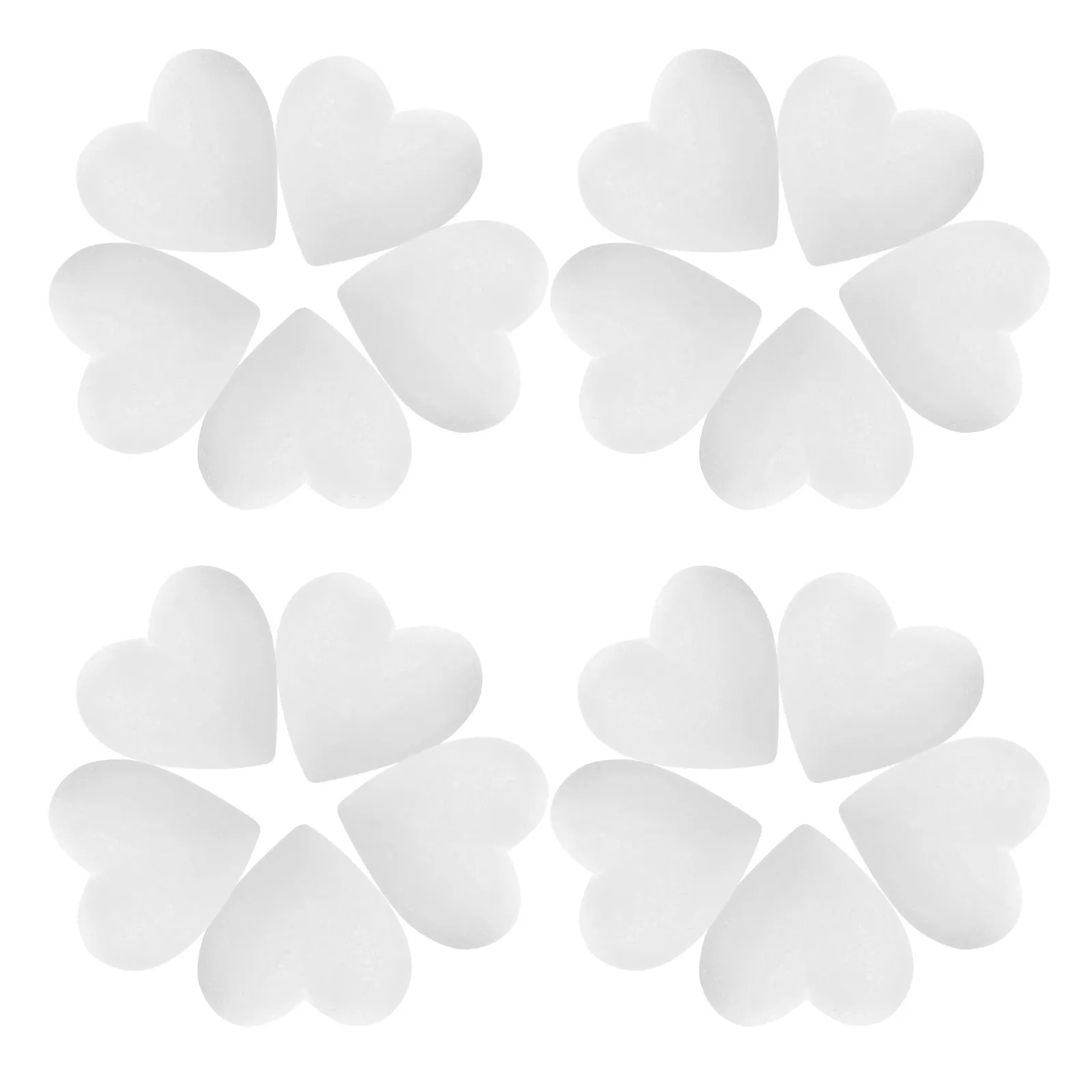 20Pcs Heart Shape Foam Balls DIY Wedding Craft Decorations Unfinished Blank Foam Balls for Party Decor Unfinished Foams Ball