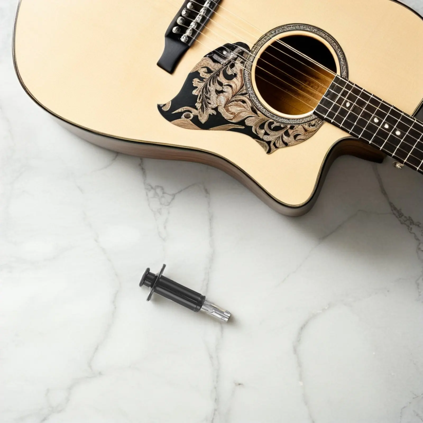 1Set Acoustic Guitar Jack Socket Single Strap Button Endpin Threaded Output Jack Replacement for Electric Bass Guitar