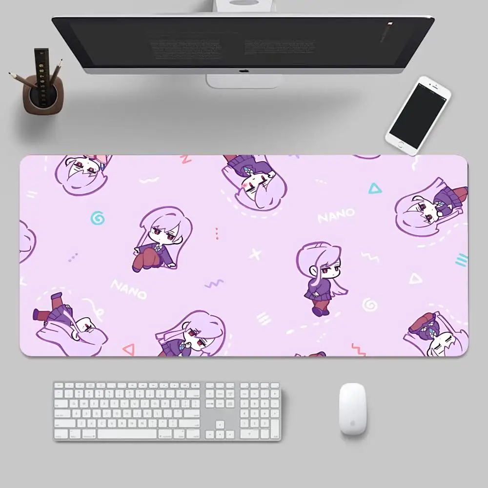 The 100 Girlfriends Mouse Pad Tapetes de Mesa Teclado, Borracha Kawai, Tapete de Mesa Antiderrapante, XXL90x40cm