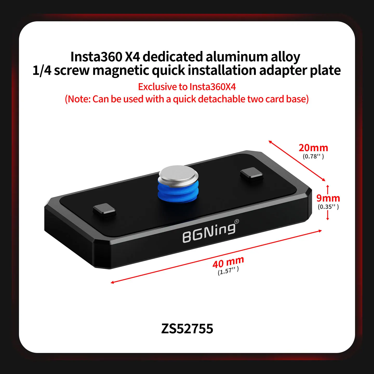 360° Dämpfende Magnetische Halterung mit Schnellverschluss aus Aluminium für Insta360 ACE AcePro 2 X4 X5 X6 Motorrad-Stativ Selfie-Stick-Halterung – Detail 20