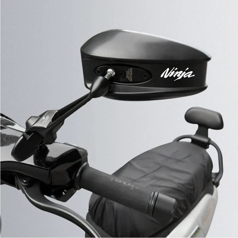 مرايا الرؤية الخلفية للدراجات النارية العالمية قابلة للطي 360 درجة ° تعديل لملحقات كاواساكي نينجا نينجا 1000 400 نينجا 250 600 H2 #3